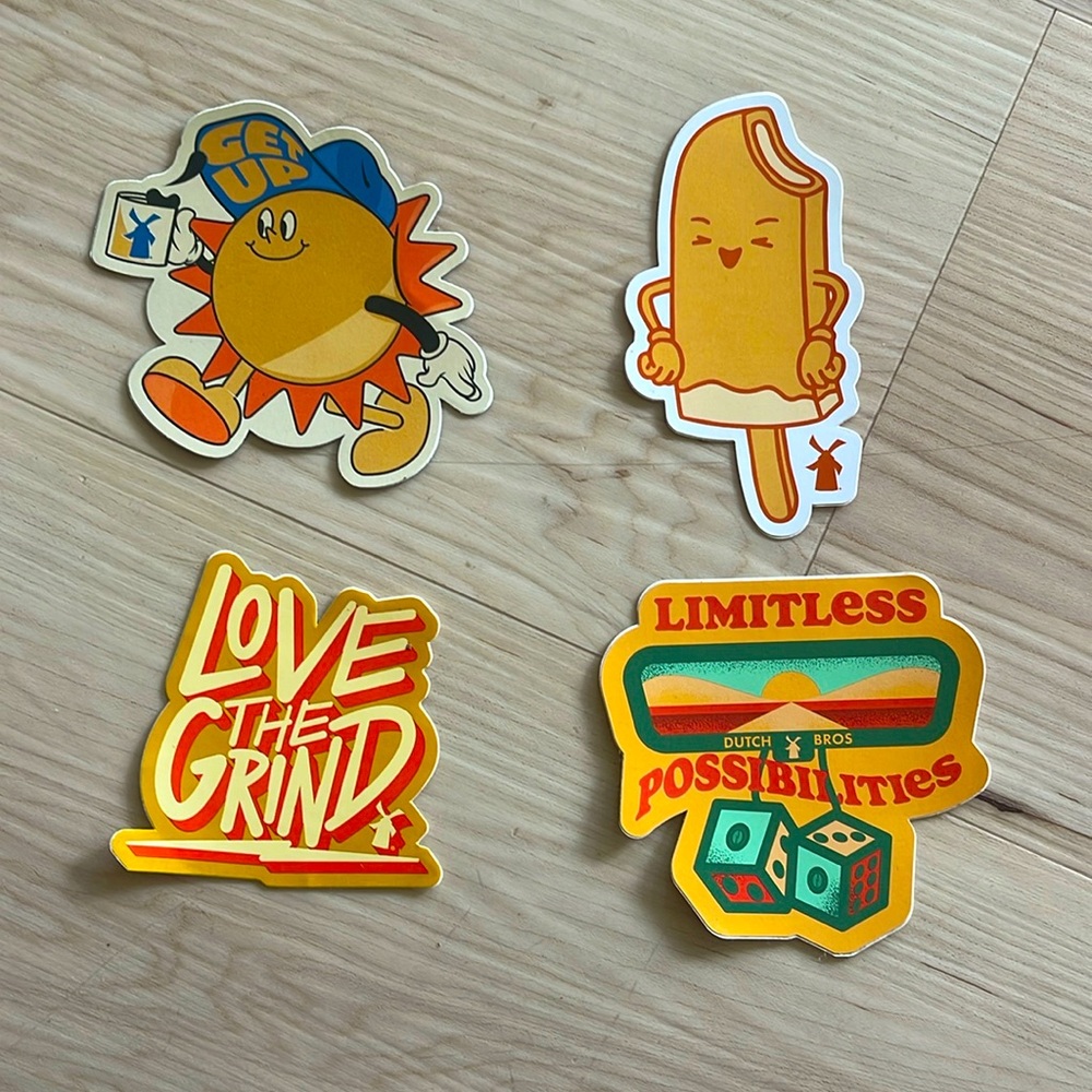 Dutch Bros Orange Stickers